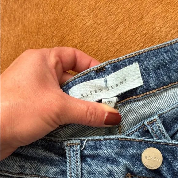 Classic Blue Flare Jeans for Women - Picture 4 of 5